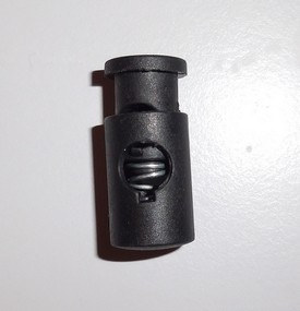 Kordelstopper Zylinder 1-loch 25mm (10 Stuck), Schwarz